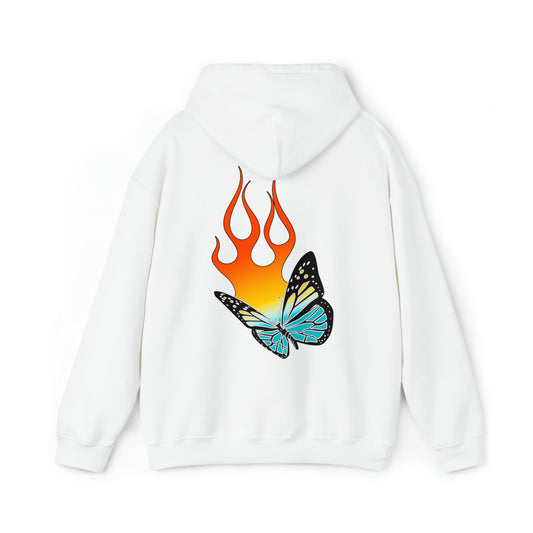 Flaming Butterfly Transformation Hoodie